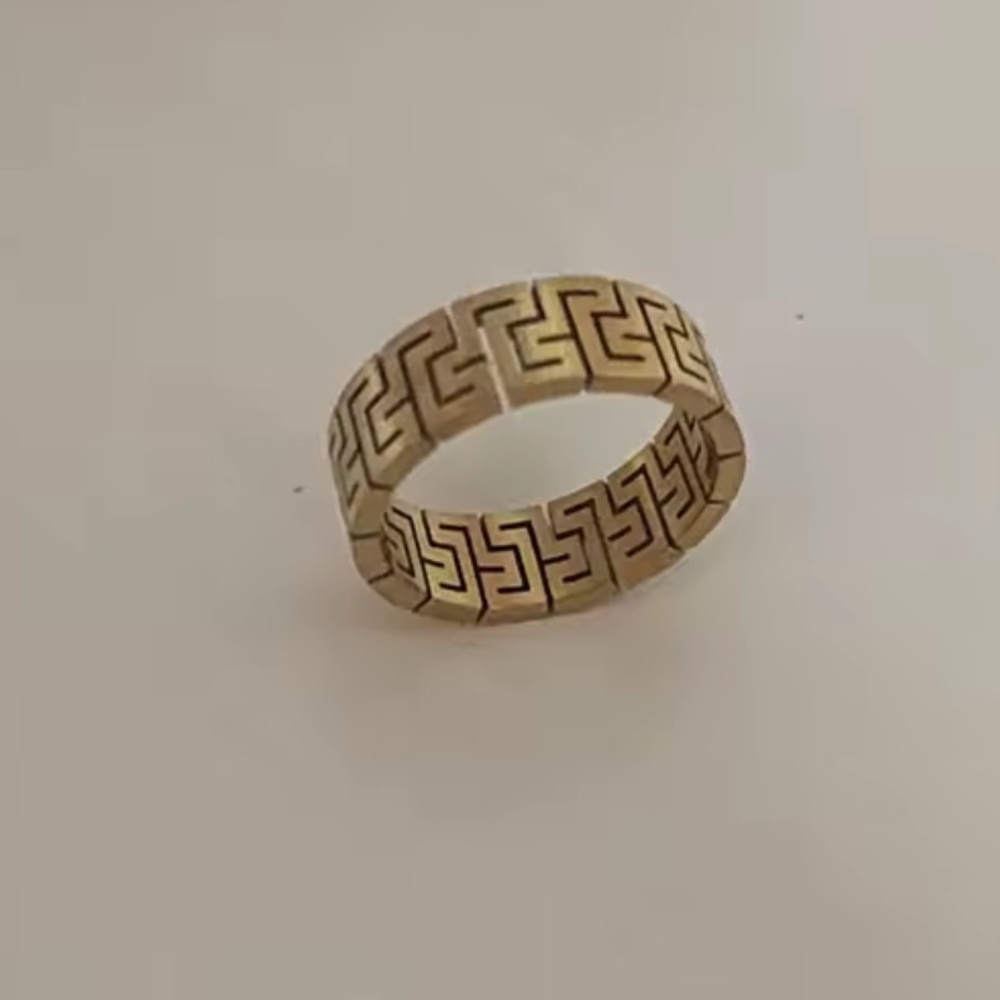 Gold Textured Thick Band Ring Brand New - Picture 3 of 3